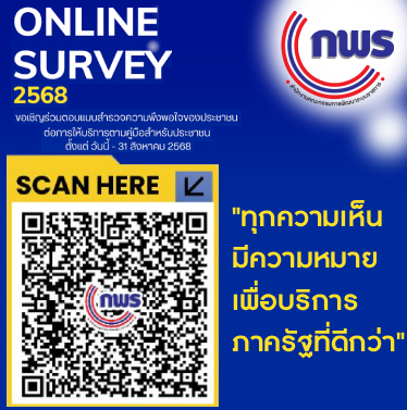 แบบสำรวจความพึงพอใจของประชาชนต่อการให้บริการตามคู่มือสำหรับประชาชนของหน่วยงานของรัฐ 2568